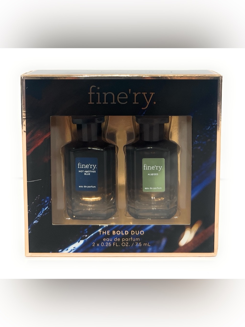 Fine'ry perfume The Bold Duo Not Another Blue & Alleged Mini Set Eau De Parfum
